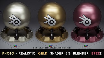 Blender 2.8 tutorial : Creating Photorealistic Gold shader for Evee