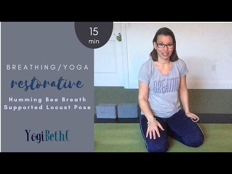 SUPPORTED LOCUST POSE | Restorative Yoga with Breathing/Reading | YogiBethC - Yoga to Relax