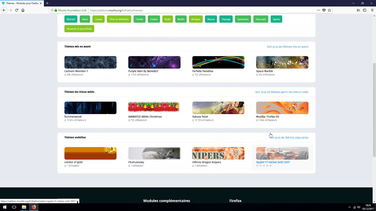 Firefox |  Comment installer un thème ?