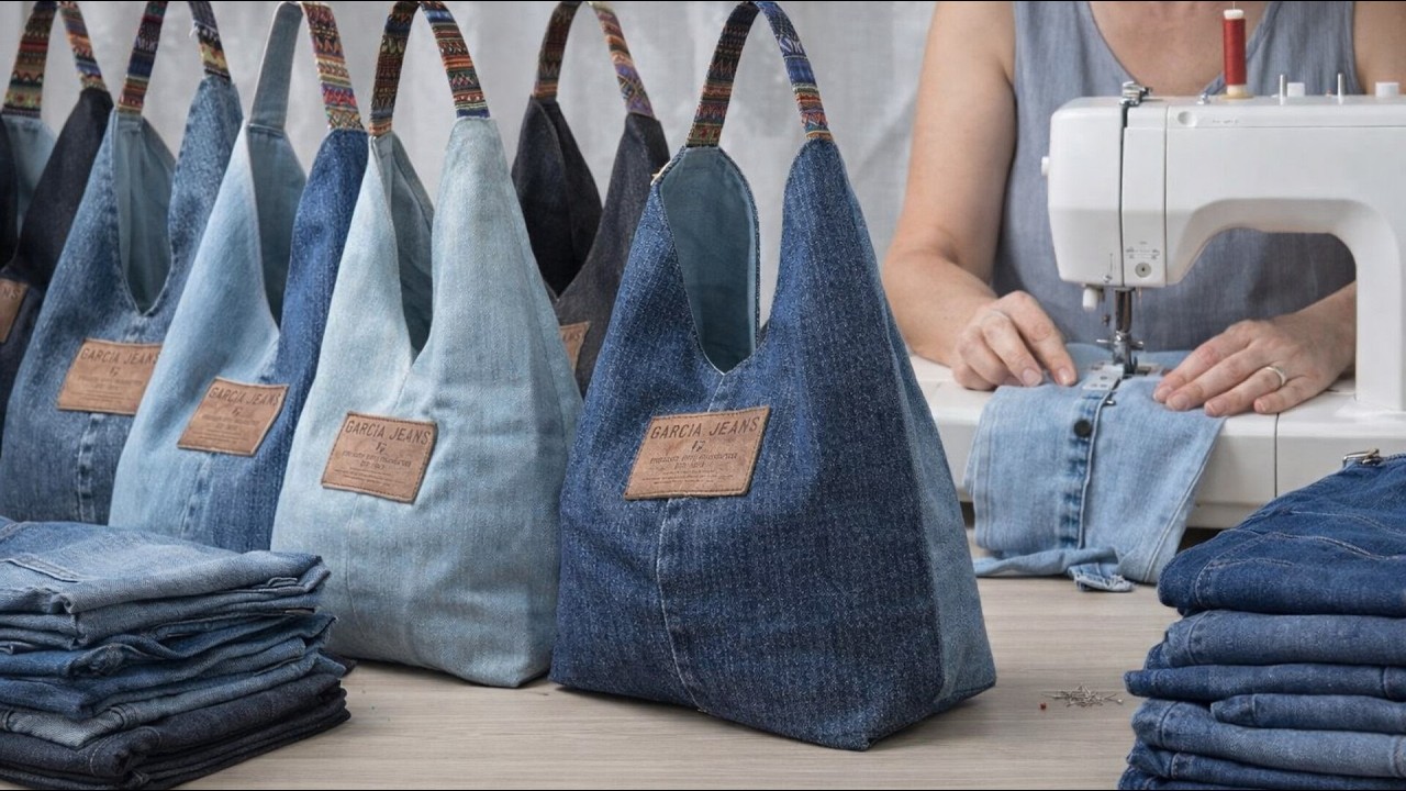 👜 Удобная сумка из старых джинсов за 1 час | Лёгкий способ без выкройки