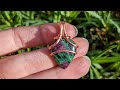 Thick Half Round Wire Cabochon Pendant Wrapping Tutorial