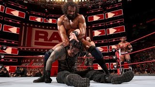 Reigns Strowman \& Lashley vs. Mahal Owens \& Zayn- Raw, April 30, 2018  WWE RAW April 30th 2018