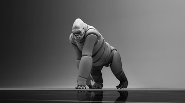 Ape walk cycle- Creature animation made by Constantinos Sophocleous