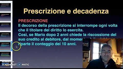 Cosa si prescrive in 5 anni?