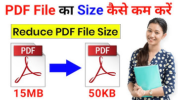 pdf ka size kaise kam kare | how to reduce pdf file size mb to kb | compress pdf file size | pdf
