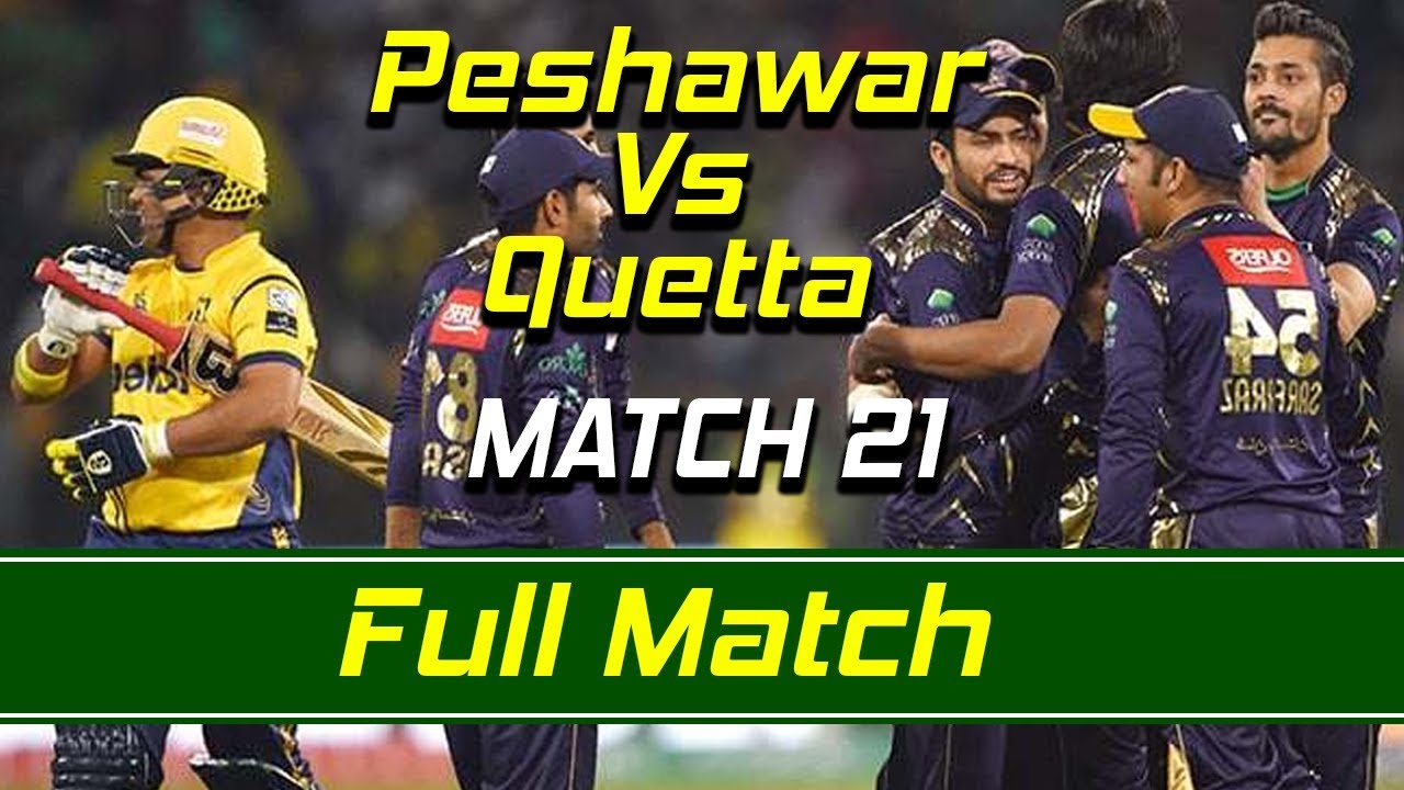 Peshawar Zalmi vs Quetta Gladiators I Full Match | Match 21 | 1st Playoff | HBL PSL|M1H1