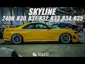 SKYLINE GENERATION in 1 car show (240K, R30, R31, R32, Zero R, R33, R34, R35)