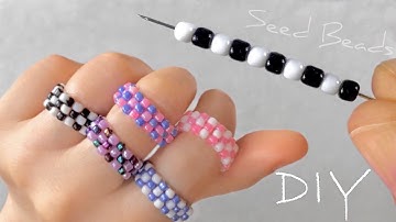 Simple Beaded Rings Tutorial: How to Make Easy Beaded Rings