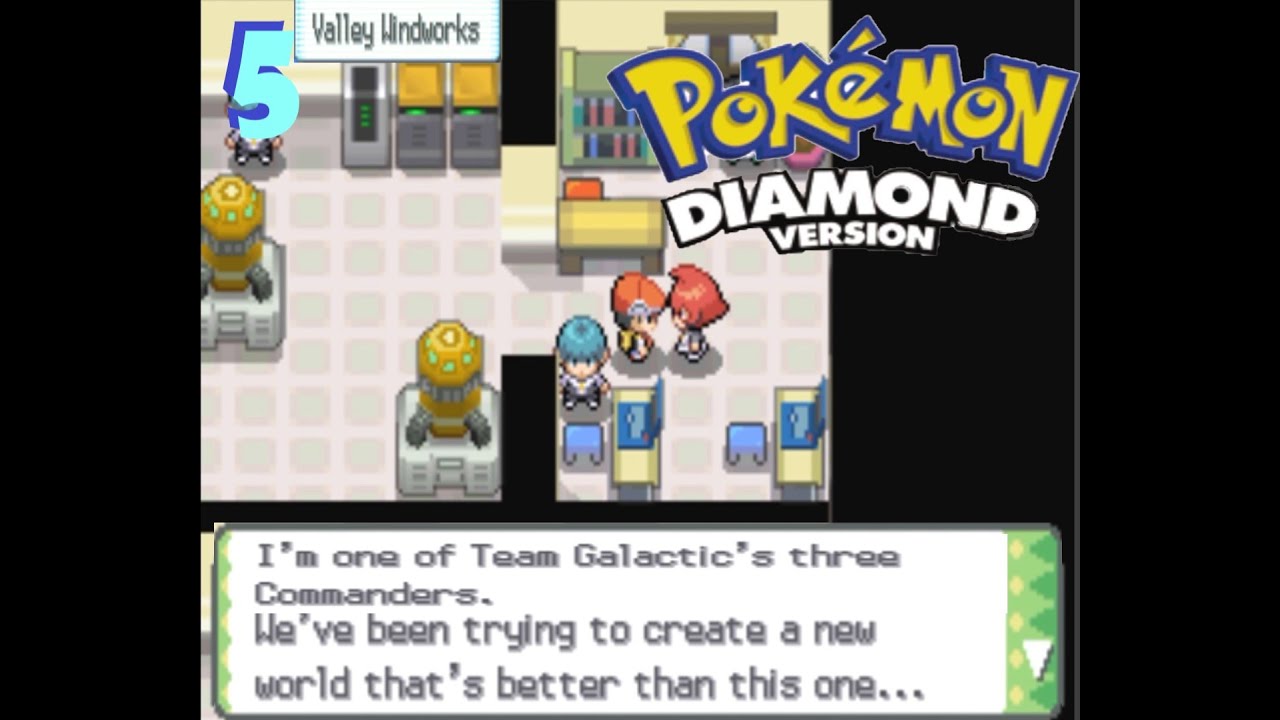 Team Galactic First Move Pokemon Diamond 5 Walkthrough YouTube