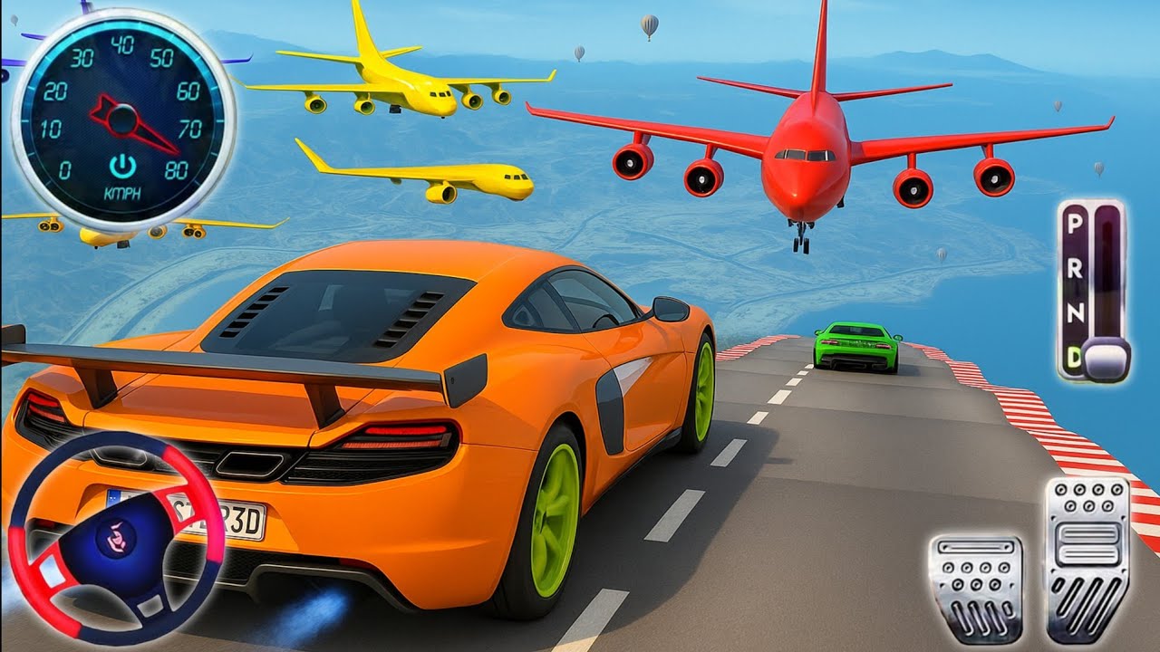 Superhero Car Games:Mega Ramp - 3d Android, iOS Gameplay 