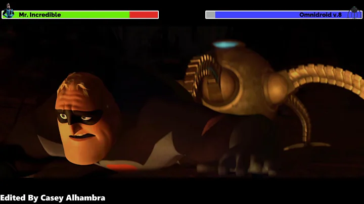 Mr. Incredible vs. Omnidroid v.8 with healthbars