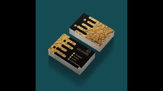 black and gold business card  design