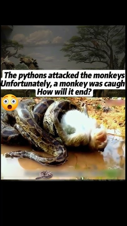 🐍PYTHON VS MONKEY🐒 ATTACK😥💔💔 #shorts - YouTube