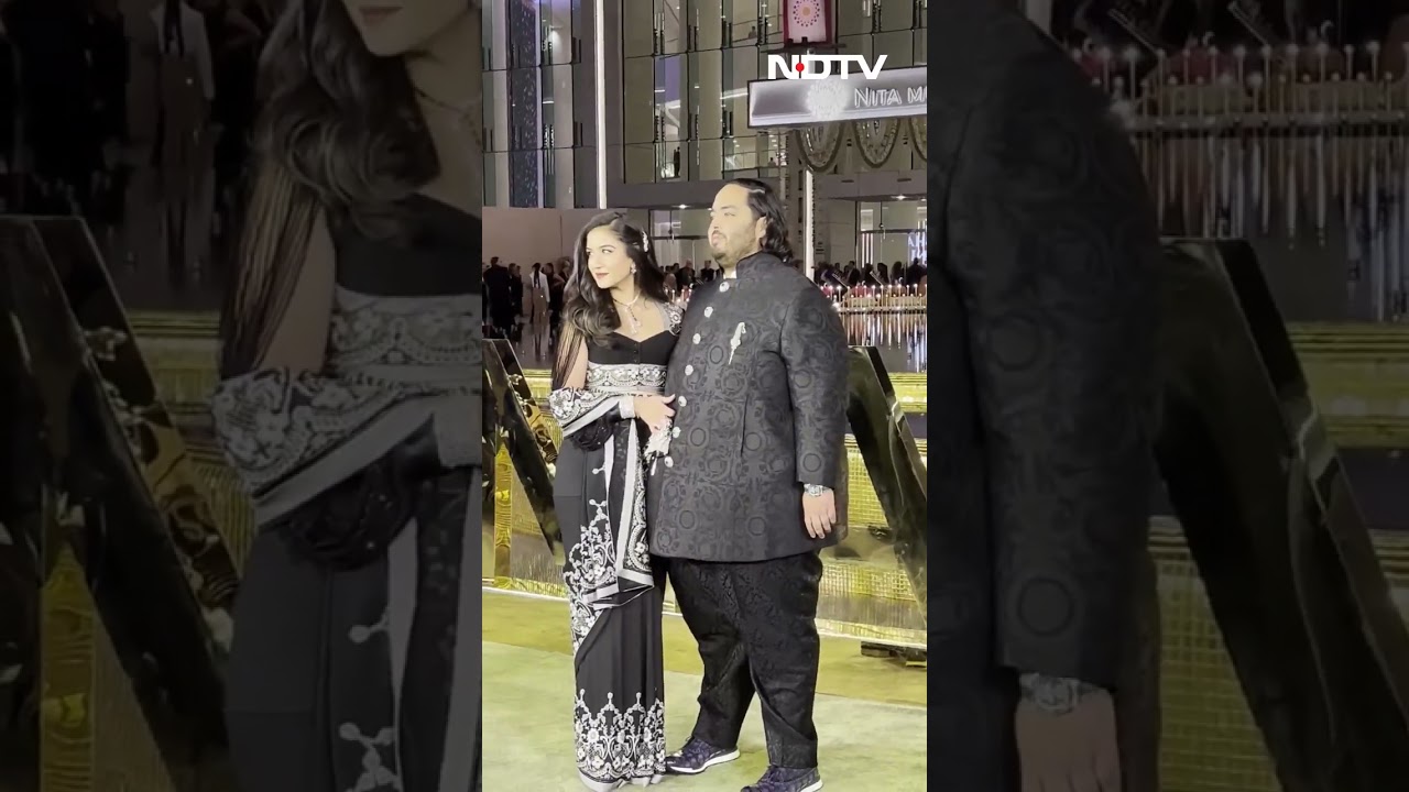 ⁣Watch: Anant Ambani, Radhika Merchant Twin In Black At Family Gala
