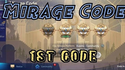 Mirage Code - 1st Chest Code (Silvanna Tinted Mirage) | MLA Gameplay