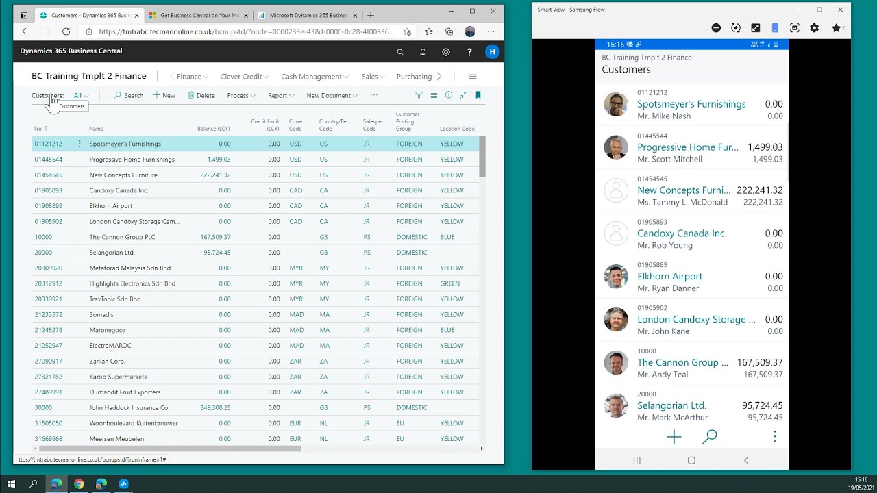 Using the Business Central app for mobile devices YouTube