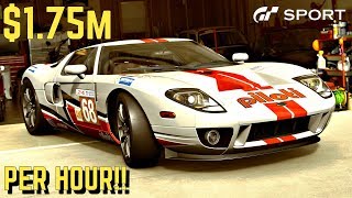 $1.75 MILLION\/Hour (Ford GT) Setup on GT SPORT!!