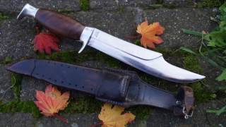 antique Solingen Bowie Knife Gutmann EDGE BRAND Solingen Germany African Hunter Jagd-Messer 50's