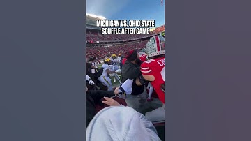 Michigan vs. Ohio State got WILD after the game 😳 #cfb #football