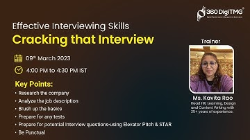 Effective Interviewing skills and Cracking that Interview | Day 8 | 360DigiTMG