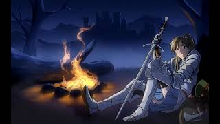 D D fantasy campfire night ambience and soft music