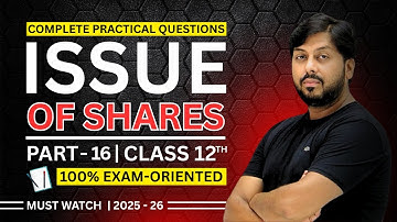 Issue of Shares Class 12 Practical Questions | Company Accounts #accounting