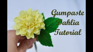 Gumpaste Dahlia Tutorial. Quick Mehtod.Fondant Dahlia.Георгин из мастики просто.