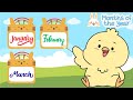 12 Months of the Year Song | Learn Months Name with Fun Music 🎶 | Kids Learning Video