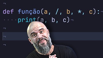 O que é a "/" e o "*" nos parâmetros de funções do Python