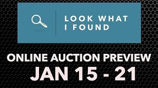 Look What I Found Auction Preview for Jan 15-Jan 21