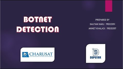 Botnet Detection - Information Security Research Paper Presentation (DEPSTAR-CE1)