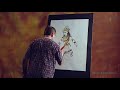 Painting using Thread by Uday Krishna G. ; Music and Vocal by Vijay Havanur on Lord Krishna