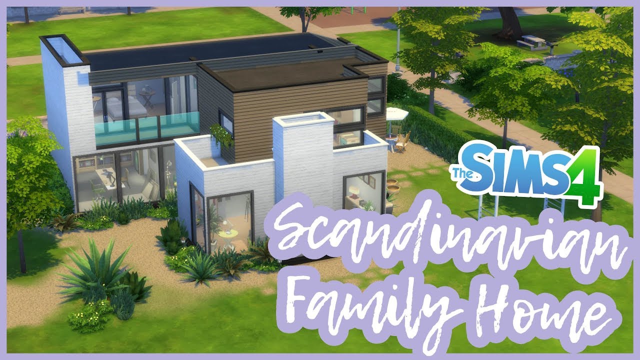 Scandinavian Inspired Family Home | The Sims 4 Speed Build - YouTube