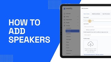 Eventify - How to Add Speakers