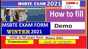 MSBTE Exam form kaise bhare,Winter 21,step wise Demo Video l polytechnic D-pharmacy