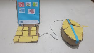 cardboard laptop 💻 and mouse   || litle craft master  ||