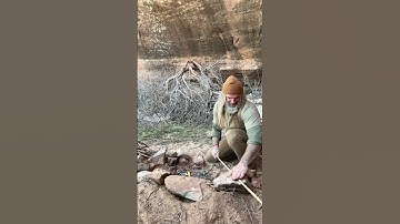 Atlatl Dart Shaping #bushcraft #survival #donnydust #primitivetechnology