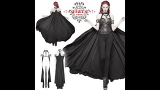glareshop グレアショップ　KX277■モード系 ハーネスベルト マント付き 黒 レディース