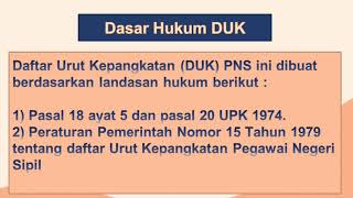 Materi Daftar Urut Kepangkatan