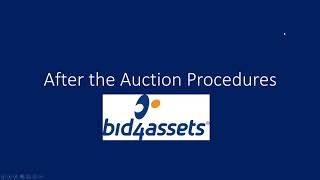 Bid4Assets Video Tutorial: After the Auction