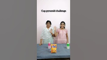 Cup pyramid challenge | #shorts  #challenge | #anukutty_vlogs