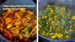 How to Make Afang Soup With Spinach | Easy Nigerian Afang Soup Recipe