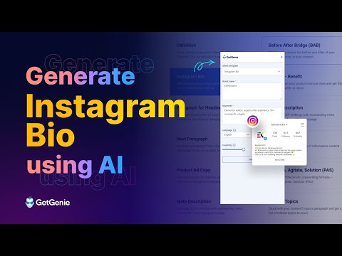 How to Generate Engaging Instagram bio using Ai GetGenie by GetGenie