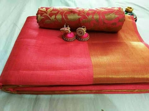 cotton silk saree with designer blouse