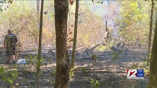 Brush fire breaks out in Attleboro amid Red Flag Warning