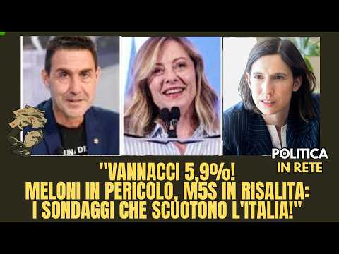 Video SONDAGGI BOMBA: VANNACCI SUPERA IL 5%! MELONI IN PERICOLO, M5S IN RISALETA E ASTENSIONE RECORD!