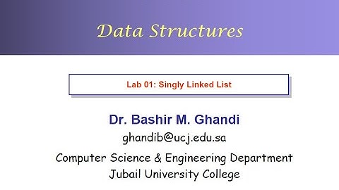 Lab 01: Singly Linked List