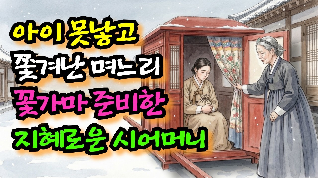 아이 못낳고 쫓겨난 며느리 꽃가마 준비한 지혜로운 시어머니 ㅣ 옛날이야기 야담 설화 민담 인생지혜 수면동화