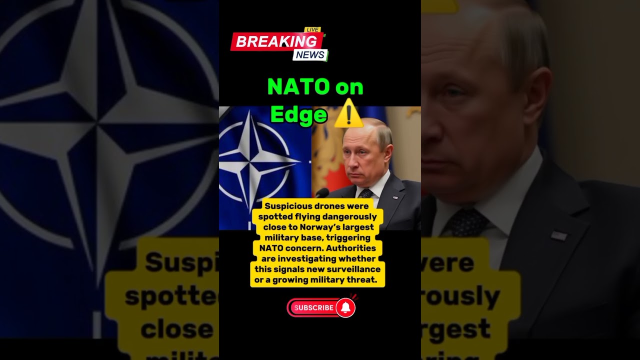 ⚠️ NATO on HIGH ALERT — Mystery Drones Over Top Military Base in Norway!  