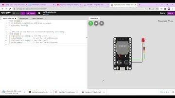Mô phỏng nhấp nháy led trên ESP32.